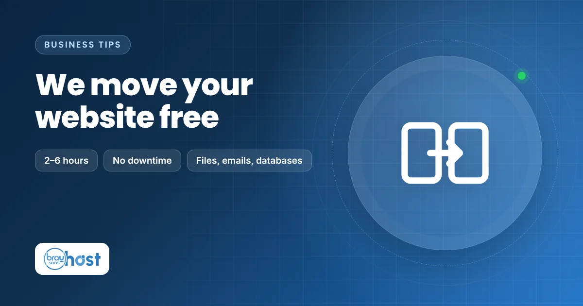 We move your website free — Business Tips